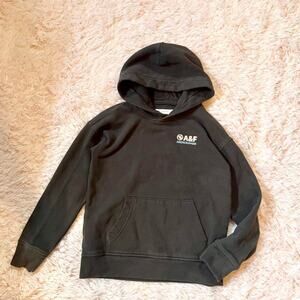 Abercrombie Kids Spell out Preppy Casual Lounge Winter Bear Pullover Hoodie